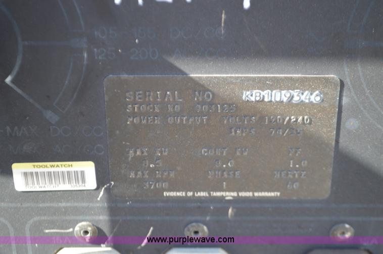 image for item K5314 Miller Bobcat 225G welder/generator
