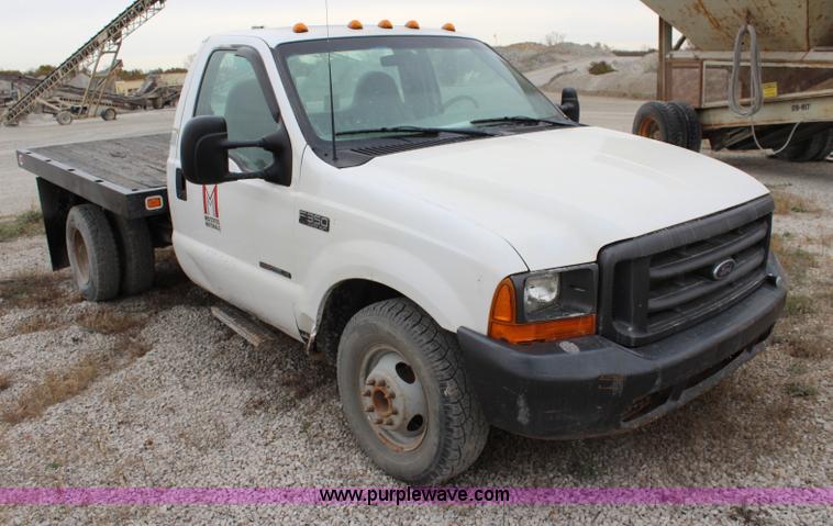 image for item L2350 1999 Ford F350 Super Duty flatbed pickup truck
