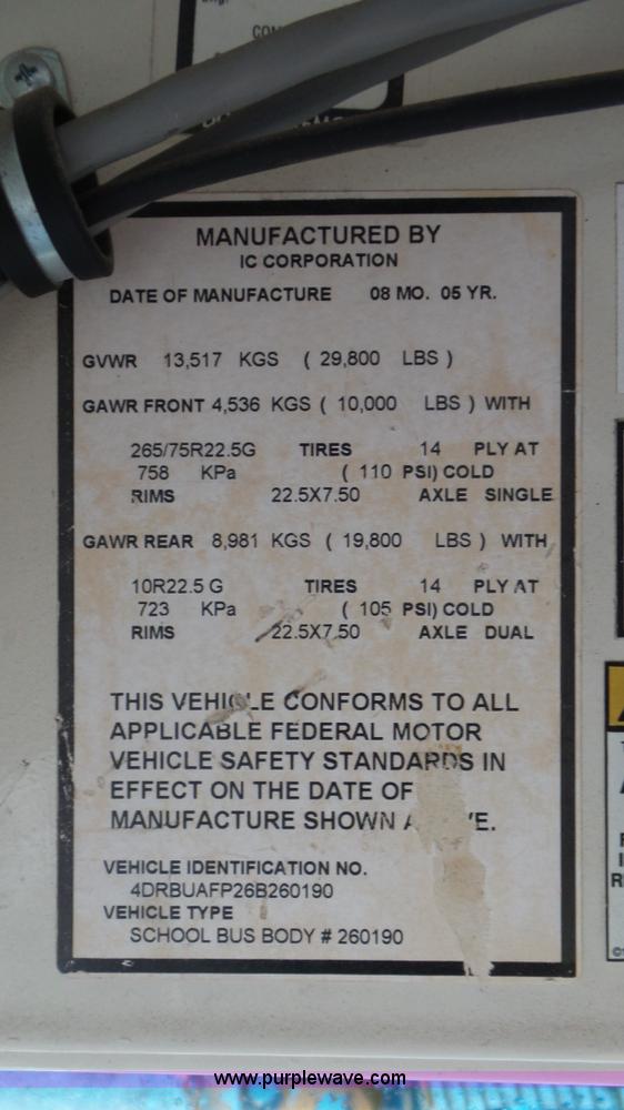 image for item L3574 2006 International 3000 bus