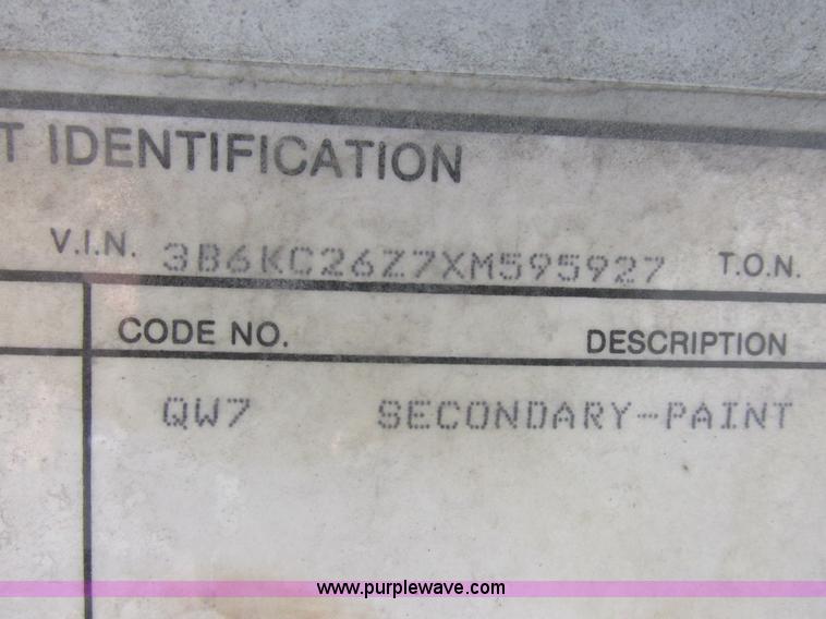 image for item L4219 1999 Dodge Ram 2500 utility truck