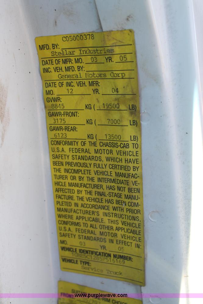 image for item L4476 2005 Chevrolet C5500 service truck