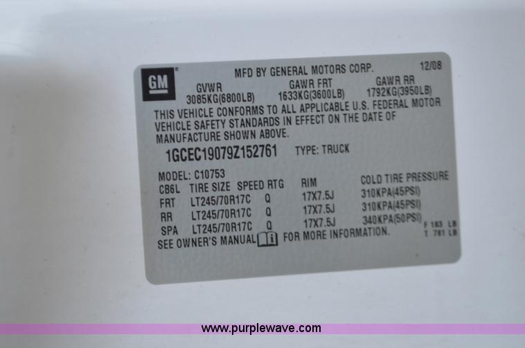 image for item L4552 2009 Chevrolet Silverado 1500 Ext. Cab pickup truck