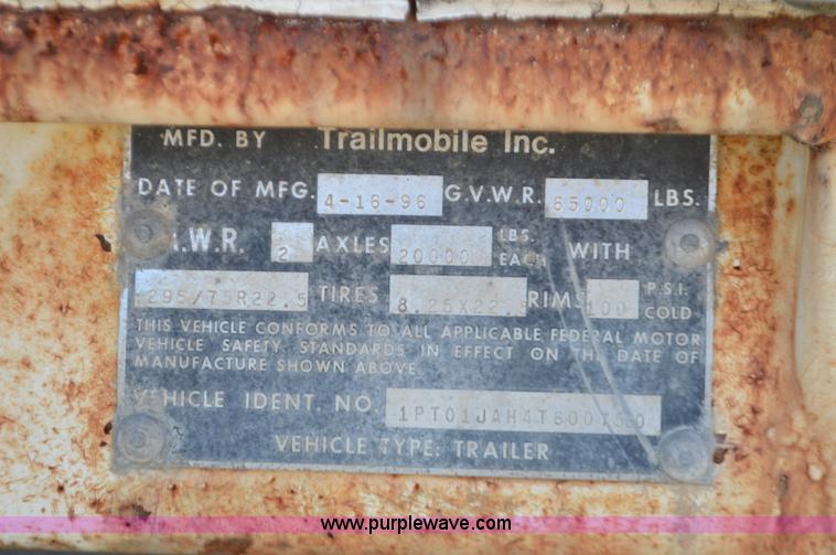 image for item L4596 1996 Trailmobile dry van trailer