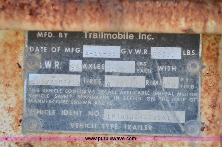 image for item L4596 1996 Trailmobile dry van trailer
