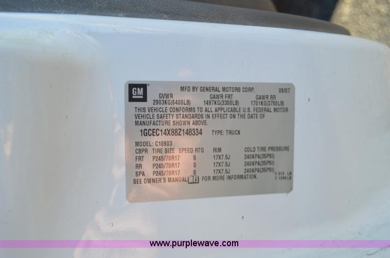 image for item L4655 2008 Chevrolet Silverado 1500 pickup truck