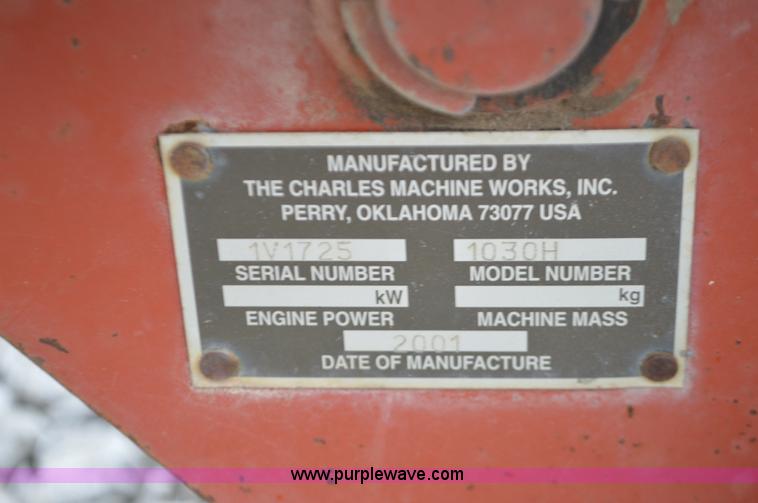 image for item L4661 2001 Ditch Witch 1030 walk-behind trencher