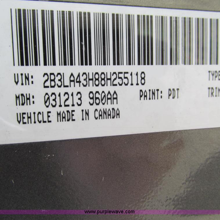 image for item L5361 2008 Dodge Charger SE