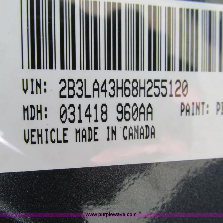 image for item L5363 2008 Dodge Charger SE