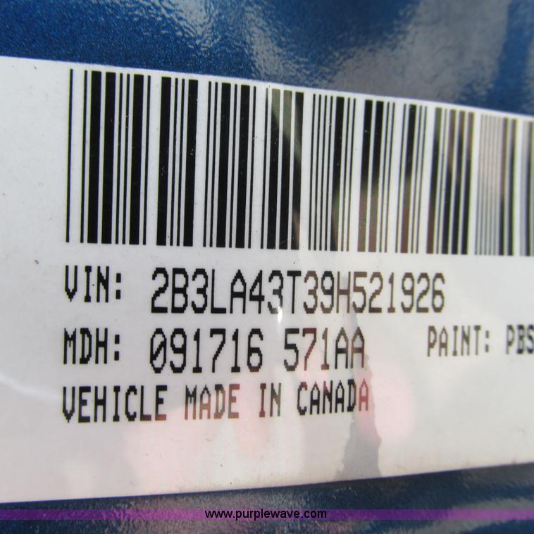 image for item L5366 2009 Dodge Charger SE