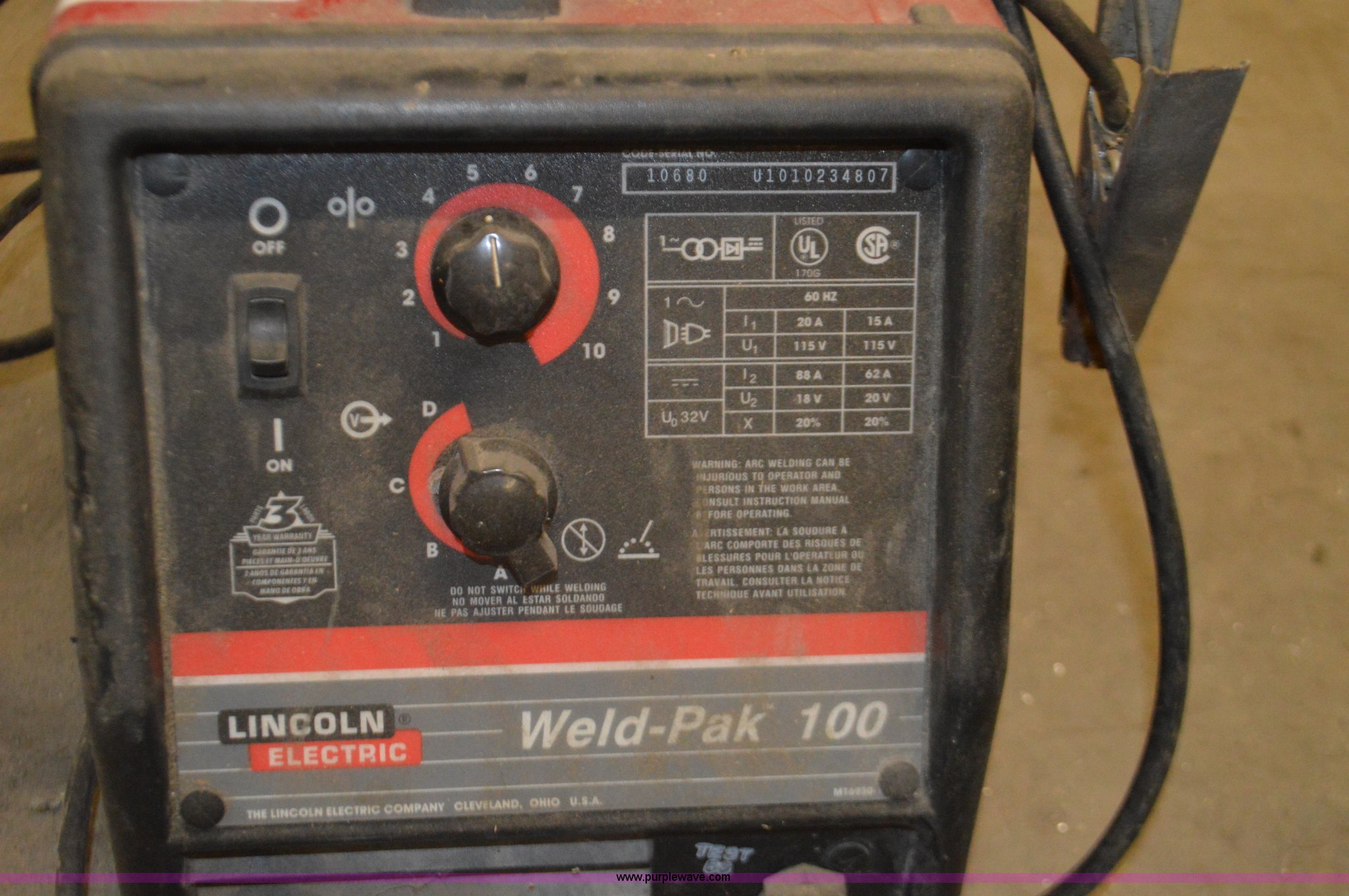Lincoln Electric WeldPak 100 welder in Kansas City, MO Item L4621