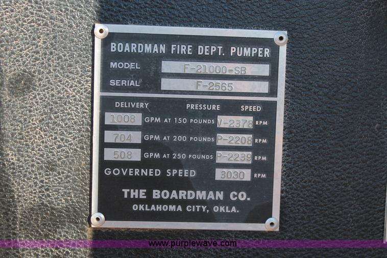 image for item AO9429 Boardman F-21000-SB pumper truck bed