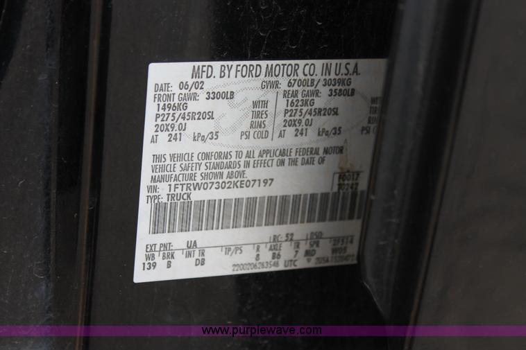 image for item AO9434 2002 Ford F150 Harley-Davidson SuperCrew pickup truck