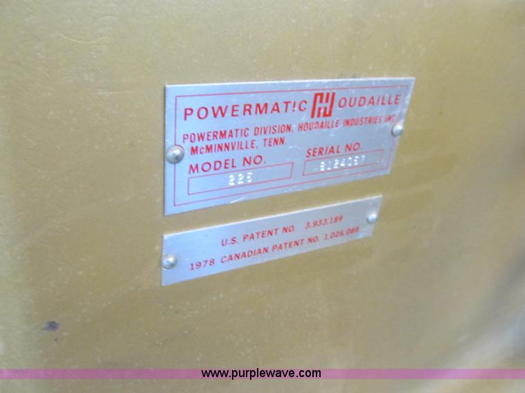 image for item AS9960 Powermatic 225 planer