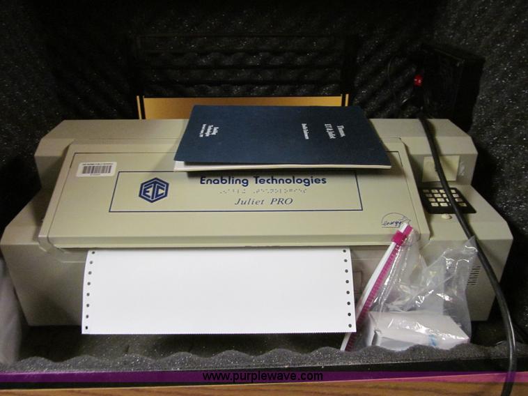 Enabling Technologies Juliet Pro Braille embosser in Des Moines, IA Item AS9962 sold Purple Wave