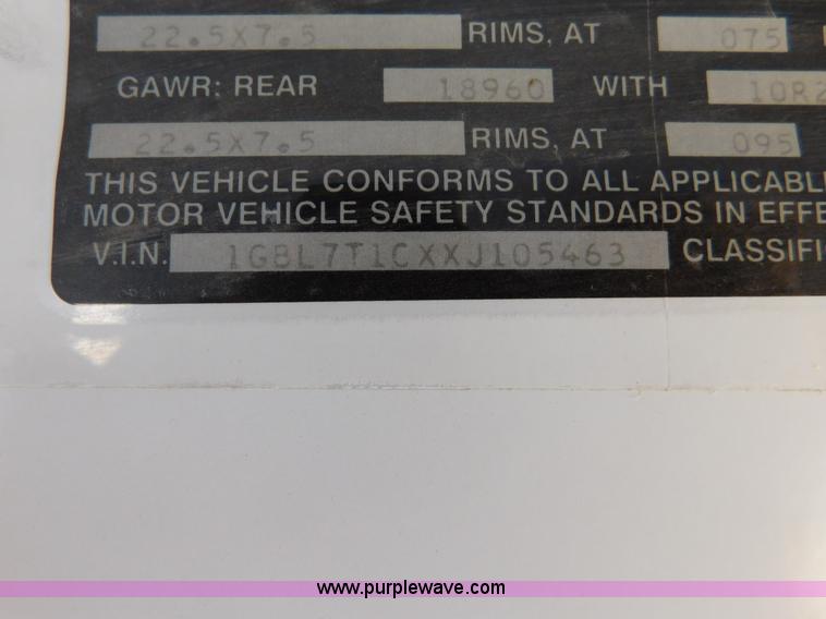 image for item AW9373 1999 Chevrolet Blue Bird CV200C bus