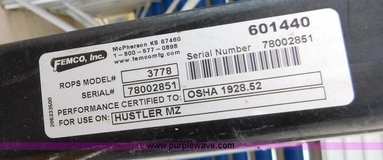 image for item AW9374 Hustler Super Z ZR-7 ZTR lawn mower