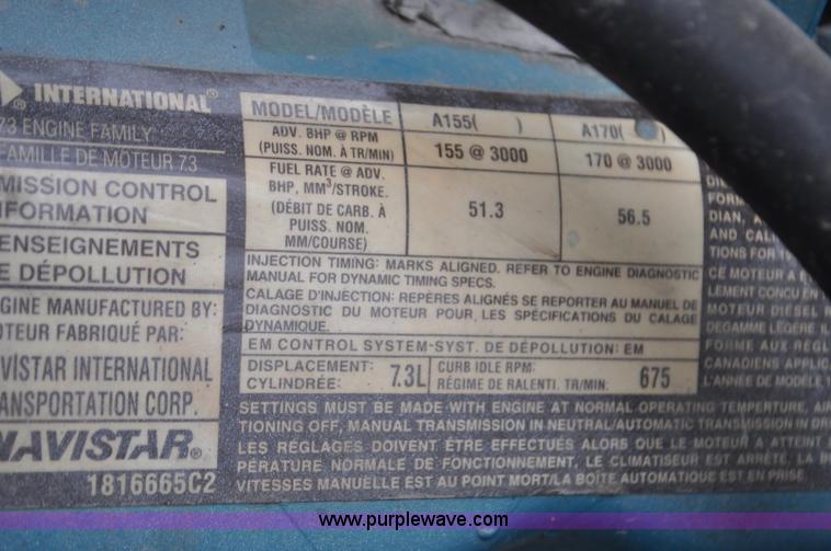 image for item G7044 1993 International 4600 service truck