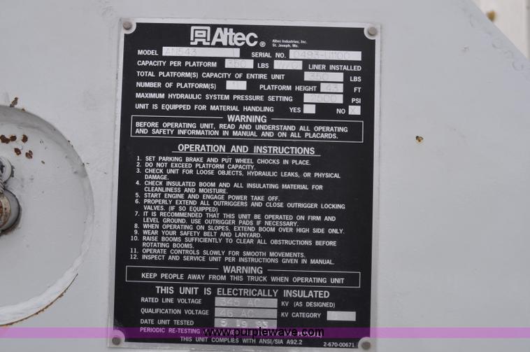 image for item G7044 1993 International 4600 service truck