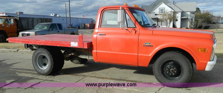 image for item J5160 1969 Chevrolet C30 flatbed pickup truck