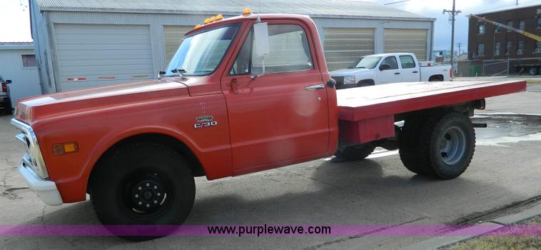 image for item J5160 1969 Chevrolet C30 flatbed pickup truck
