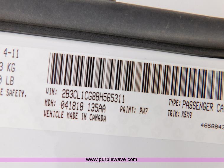 image for item J7435 2011 Dodge Charger Police