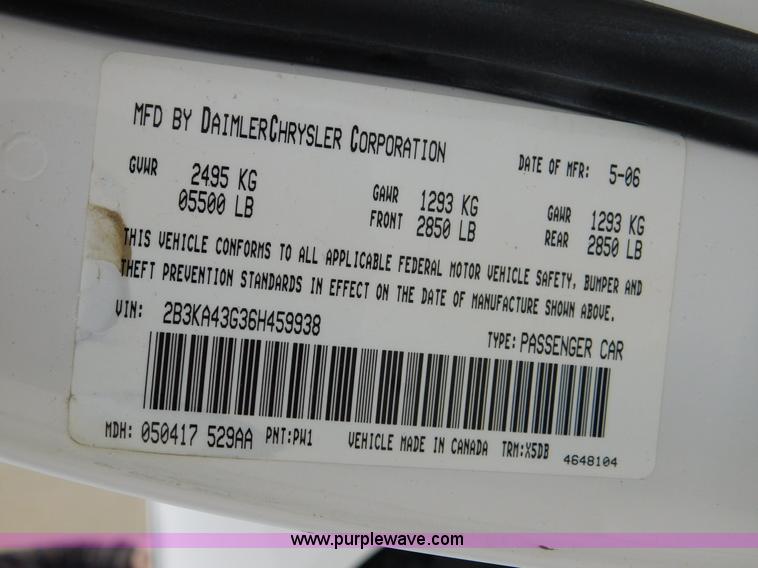 image for item J7436 2006 Dodge Charger