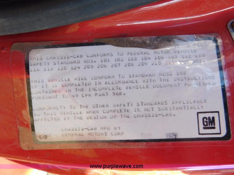 image for item J7483 1979 Chevrolet C70 Custom Deluxe fire truck