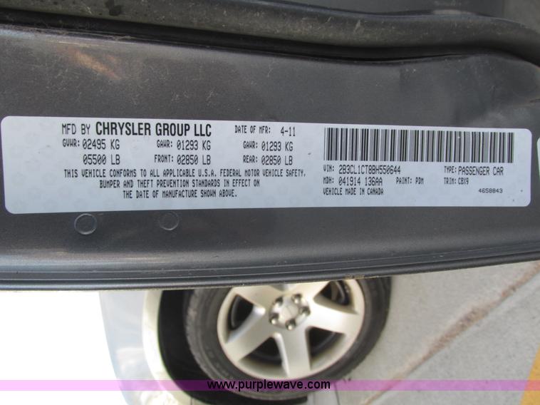 image for item J8762 2011 Dodge Charger Police