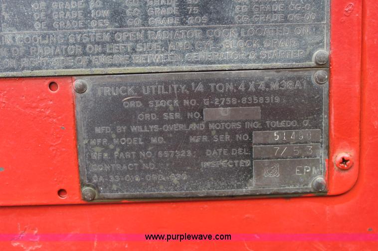 image for item L2369 1953 Willy's Jeep