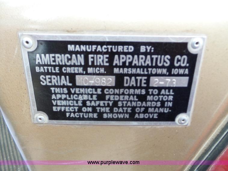 image for item L5085 1972 International C01710A fire truck