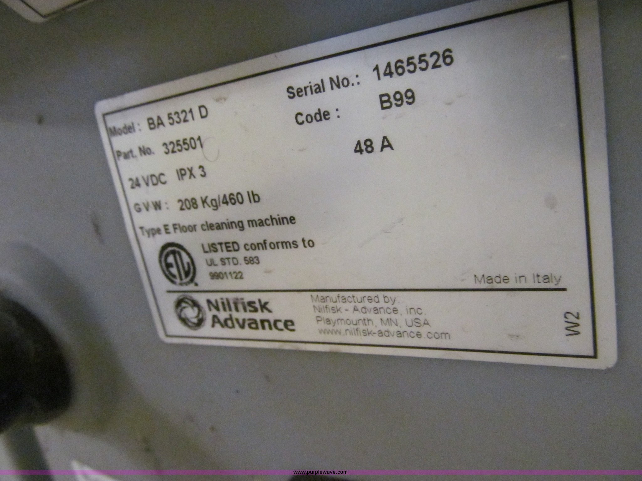 (4) Advance BA/5321D floor scrubbers in Des Moines, IA | Item L1916