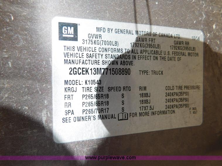 image for item AW9334 2007 Chevrolet Silverado 1500 Crew Cab pickup truck