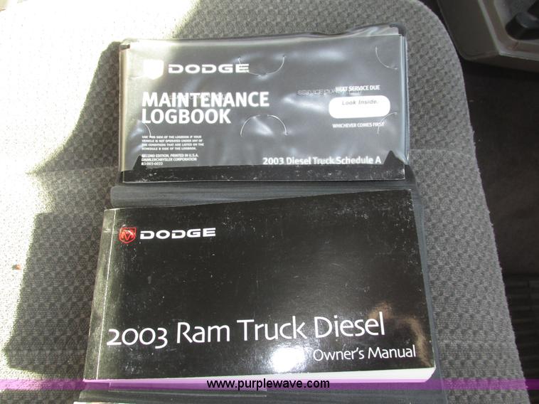 image for item H1063 2003 Dodge Ram 2500 SLT Quad Cab pickup truck