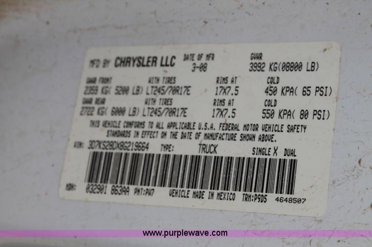 image for item J1347 2008 Dodge Ram 2500 Quad Cab pickup truck