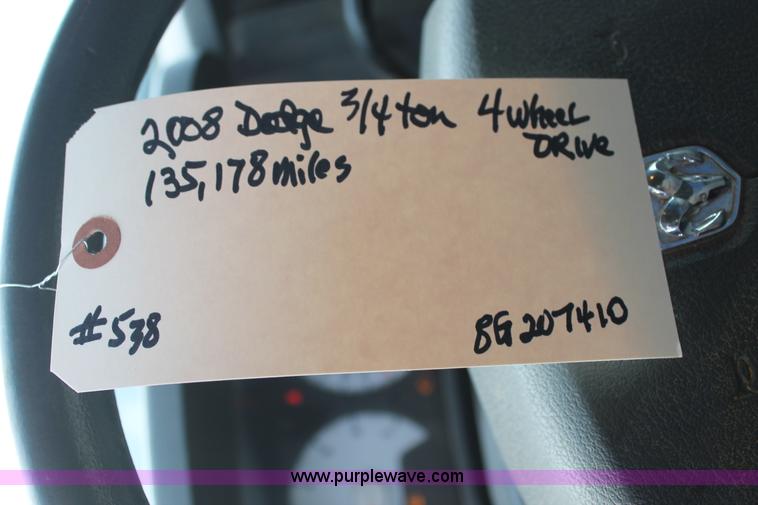 image for item J1348 2008 Dodge Ram 2500 Quad Cab pickup truck