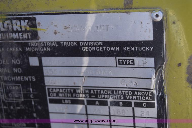 image for item L1019 Clark C500-50 forklift