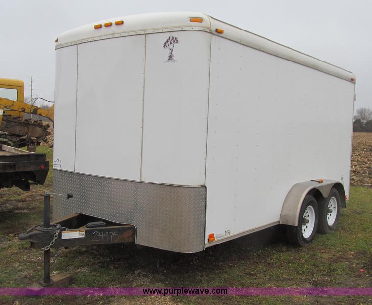 image for item L1984 2012 Atlas AU714TA2 enclosed cargo trailer