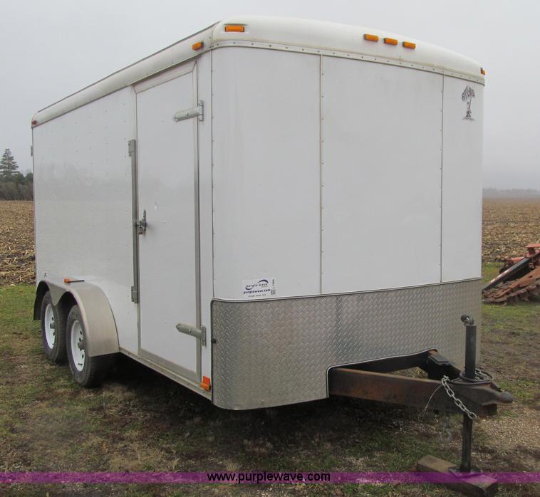 image for item L1984 2012 Atlas AU714TA2 enclosed cargo trailer