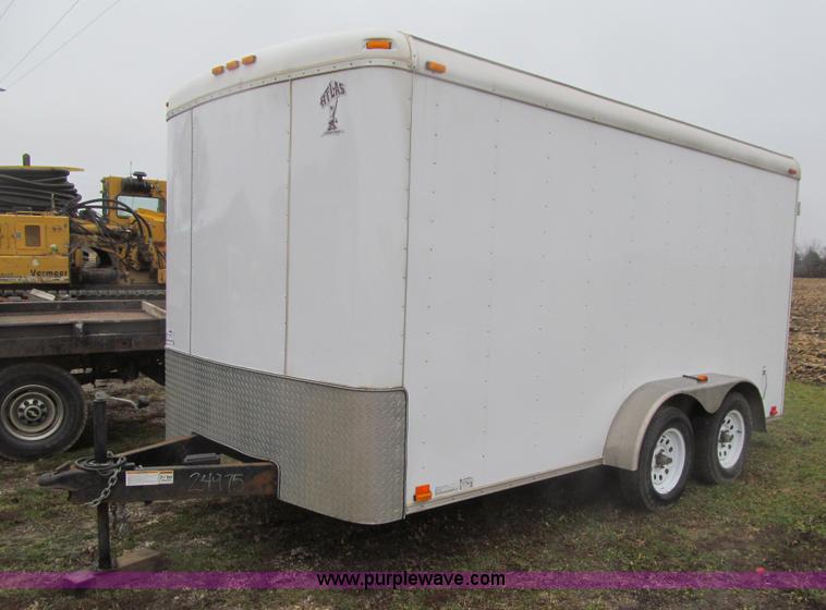 image for item L1984 2012 Atlas AU714TA2 enclosed cargo trailer