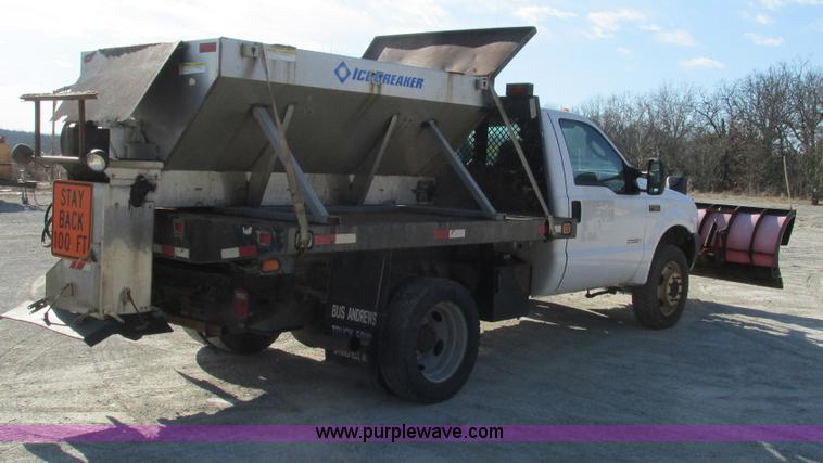 image for item L5360 2003 Ford F550 Super Duty dump flatbed truck