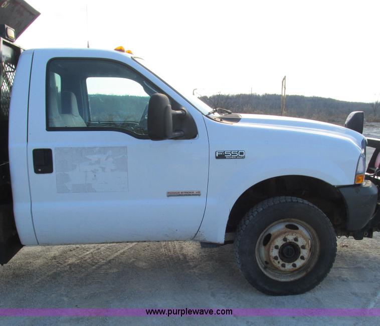 image for item L5360 2003 Ford F550 Super Duty dump flatbed truck