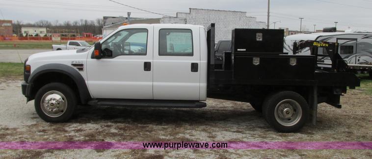 image for item N9328 2008 Ford F550 Crew Cab flatbed pickup truck