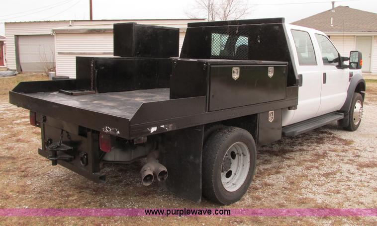 image for item N9328 2008 Ford F550 Crew Cab flatbed pickup truck