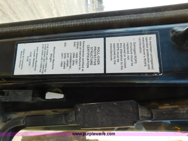 image for item AW9333 1997 John Deere 310SE backhoe