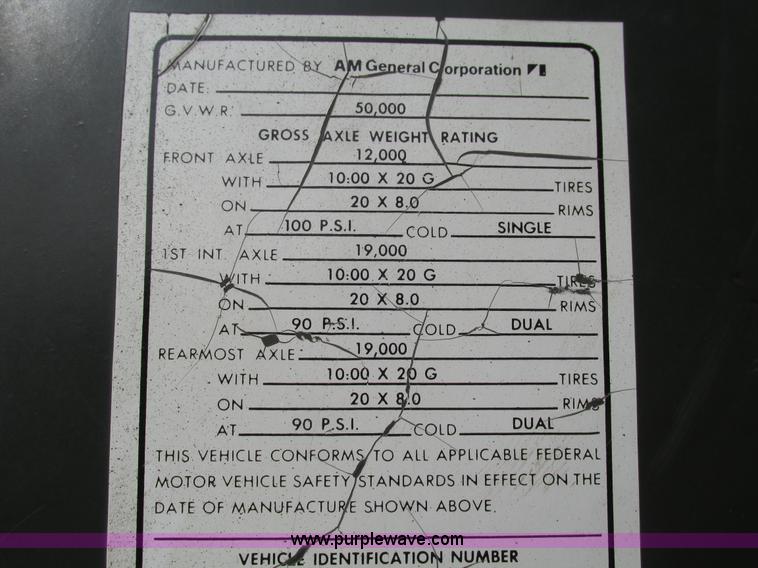 image for item L5370 1979 Am General M915 semi truck