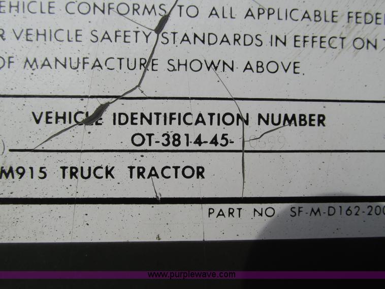 image for item L5370 1979 Am General M915 semi truck