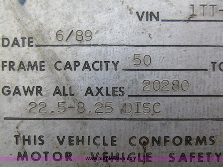 image for item L5371 1989 Transcraft DTL19-48 drop deck trailer