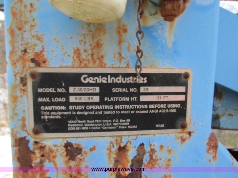 image for item N9341 Genie Z30/20HD boom lift