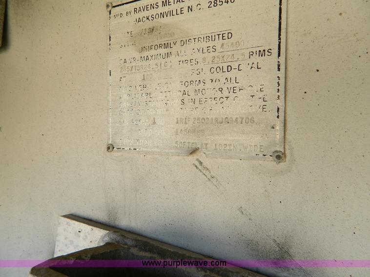 image for item J5154 1994 Raven flatbed trailer