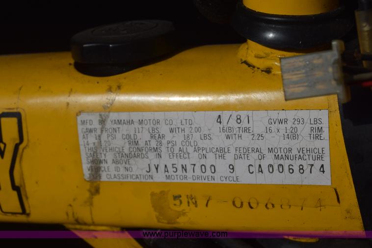 image for item K4756 1982 Yamaha Moped